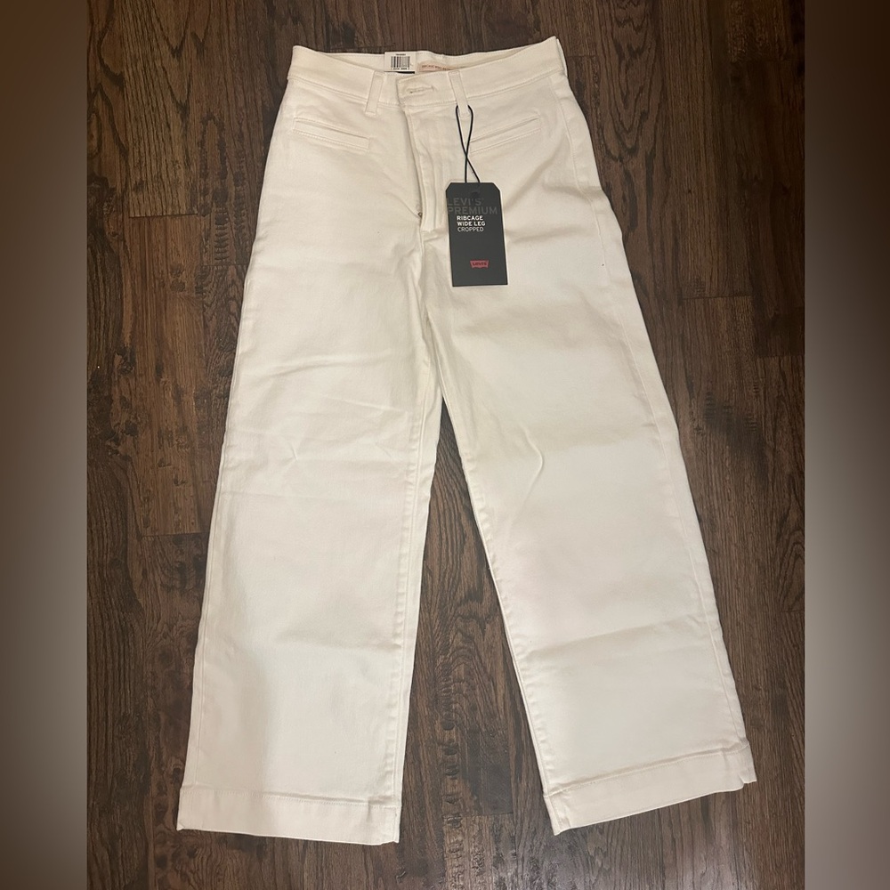 levi’s ribcage wide leg cropped jeans - Picture 1 of 2